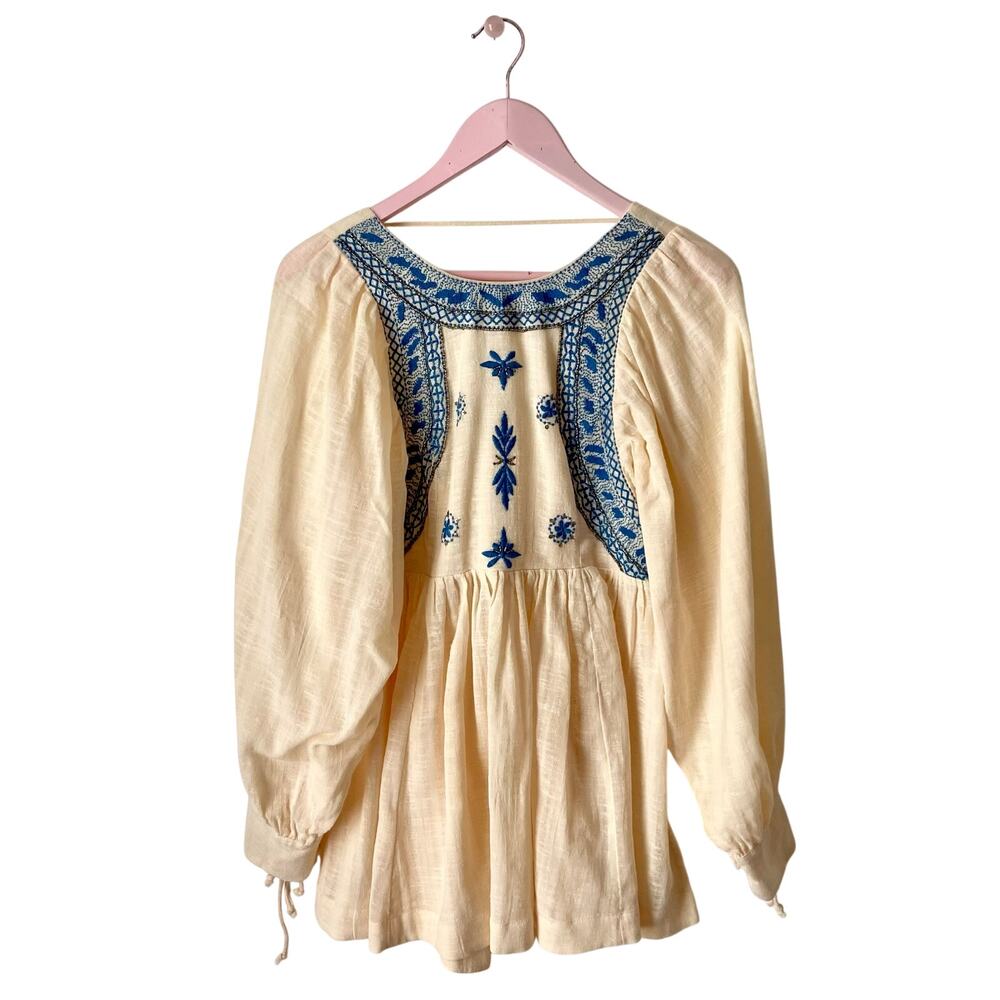 Free People Cream Top